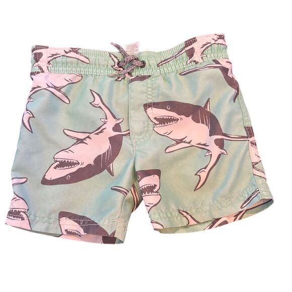 Carter's Toddler Shark Print Swim Shorts Size 2T Multicolor - Picture 1 of 4